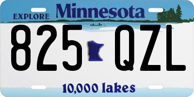 MN license plate 825QZL