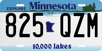 MN license plate 825QZM