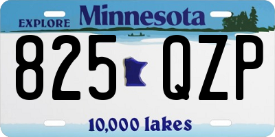 MN license plate 825QZP