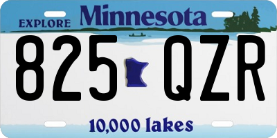 MN license plate 825QZR