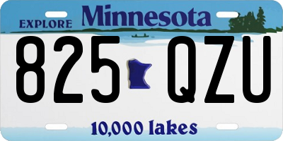 MN license plate 825QZU