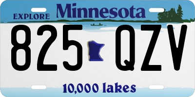 MN license plate 825QZV