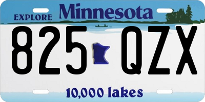 MN license plate 825QZX