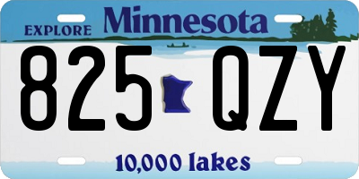 MN license plate 825QZY