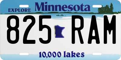 MN license plate 825RAM