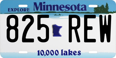 MN license plate 825REW