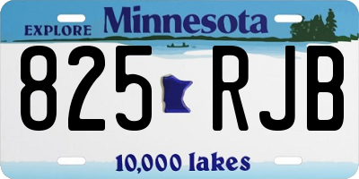 MN license plate 825RJB