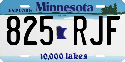 MN license plate 825RJF