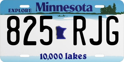 MN license plate 825RJG