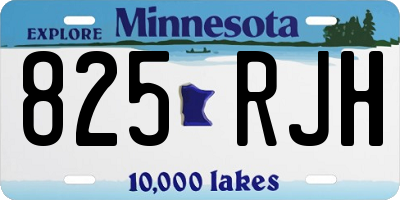 MN license plate 825RJH