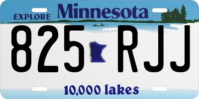 MN license plate 825RJJ