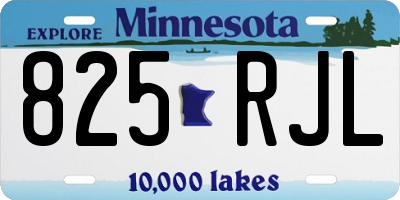 MN license plate 825RJL