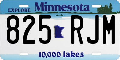 MN license plate 825RJM