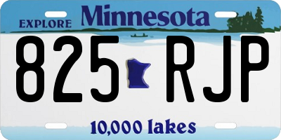 MN license plate 825RJP