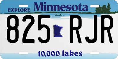 MN license plate 825RJR