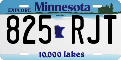 MN license plate 825RJT