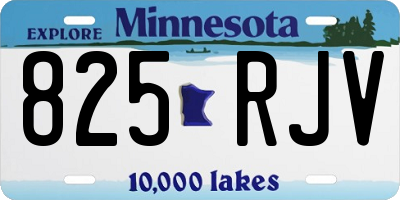 MN license plate 825RJV