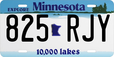 MN license plate 825RJY