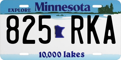 MN license plate 825RKA