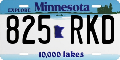 MN license plate 825RKD