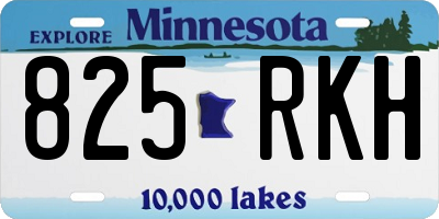 MN license plate 825RKH