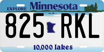 MN license plate 825RKL