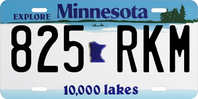 MN license plate 825RKM