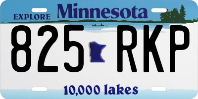 MN license plate 825RKP
