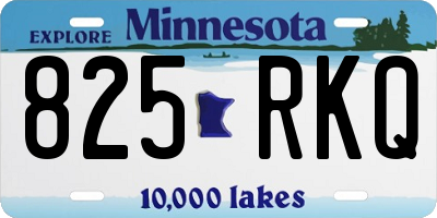 MN license plate 825RKQ