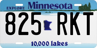 MN license plate 825RKT