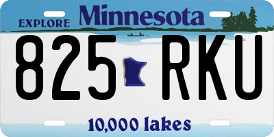 MN license plate 825RKU