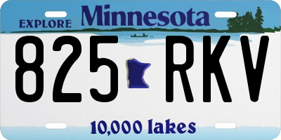 MN license plate 825RKV