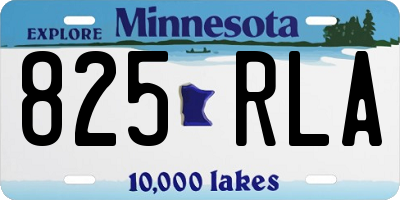 MN license plate 825RLA