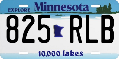 MN license plate 825RLB
