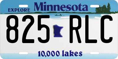 MN license plate 825RLC