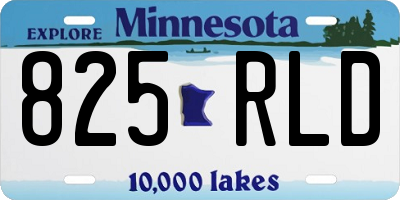 MN license plate 825RLD