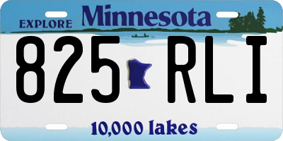 MN license plate 825RLI