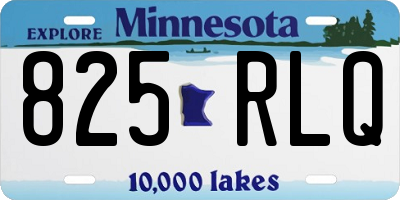 MN license plate 825RLQ