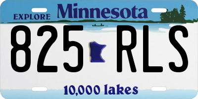MN license plate 825RLS