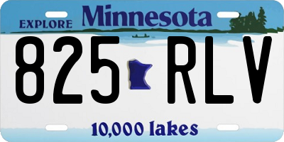 MN license plate 825RLV