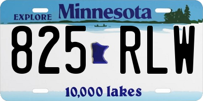 MN license plate 825RLW