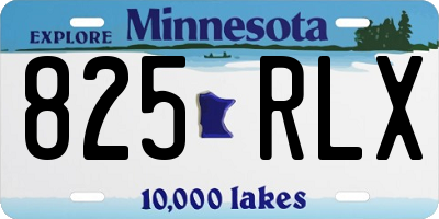 MN license plate 825RLX