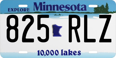 MN license plate 825RLZ
