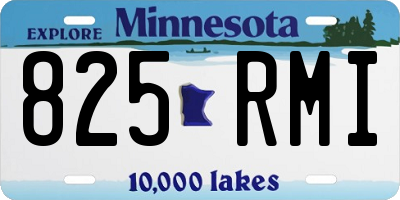 MN license plate 825RMI