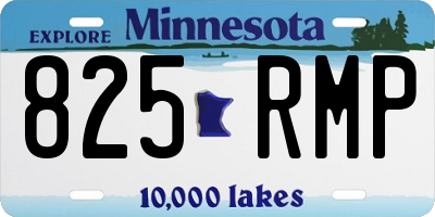 MN license plate 825RMP