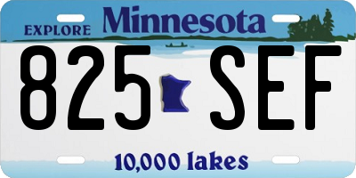 MN license plate 825SEF
