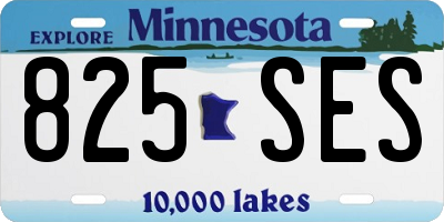 MN license plate 825SES
