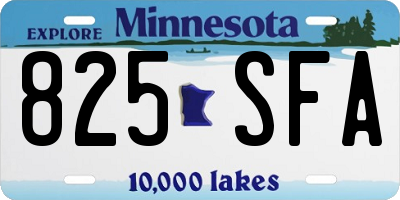 MN license plate 825SFA