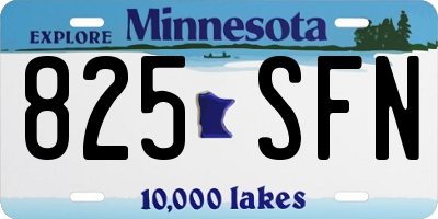 MN license plate 825SFN