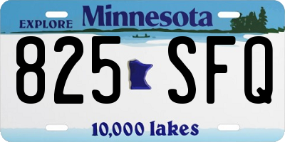 MN license plate 825SFQ